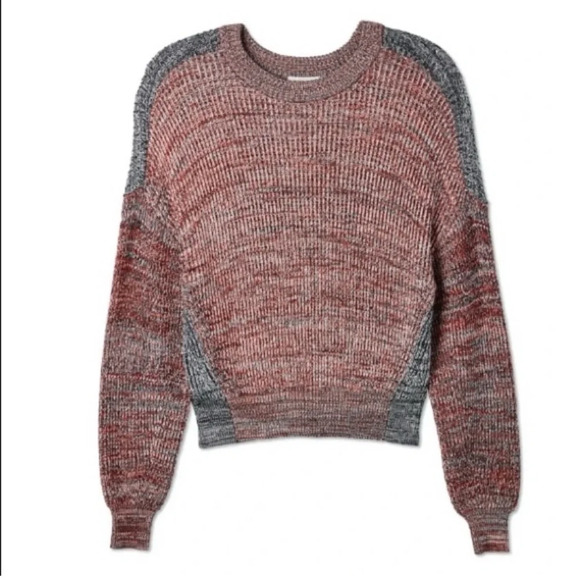 Joie Sweater Red and Black Fernlea Knit Sweater Size Medium Long Sleeve Womens - Picture 2 of 14